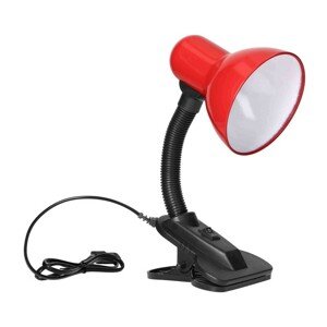 Malá červená lampa s klipom, E27 LATSA DL-3/R ORNO