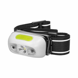 LED čelovka s bezdotykovým vypínačom a USB nabíjačkou, 5W, 230lm, 1200mAh Li-ion, nastavit