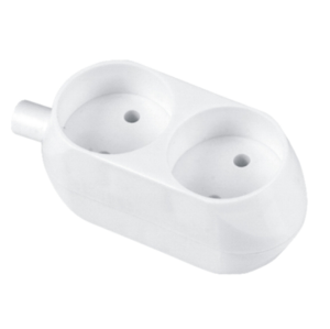 Zásuvka na kábel ORNO 2x2P 16A/250V, biela