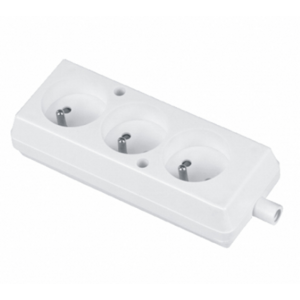 Zásuvka na kábel ORNO GN-370 3x2P+Z 16A/250V, biela