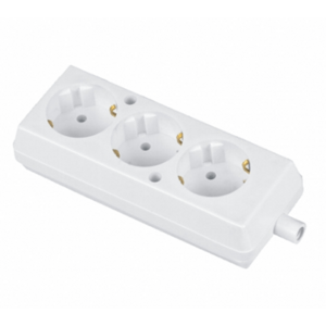 Zásuvka na kábel ORNO GN-370S 3x2P+Z 16A/250V, SCHUKO, biela