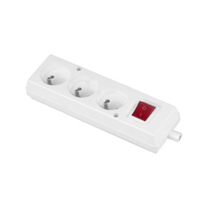 Zásuvka na kábel s vypínačom ORNO GN-370WS 3x2P+Z 16A/250V, biela