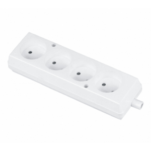 Zásuvka na kábel ORNO GN-460 4x2P 10A/250V, biela