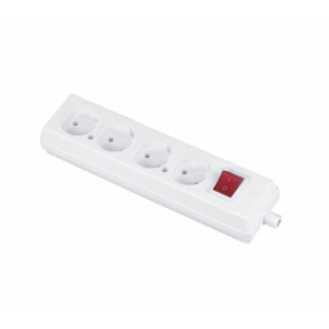 Zásuvka na kábel s vypínačom ORNO GN-460WS 4x2P 10A/250V, biela