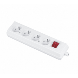 Zásuvka na kábel s vypínačom ORNO GN-470WS 4x2P+Z 16A/250V, biela