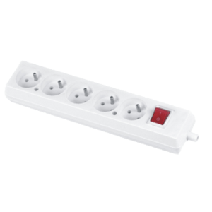 Zásuvka na kábel s vypínačom ORNO GN-570WS 5x2P+Z 16A/250V, biela
