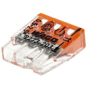 Univerzálna rýchlospojka 3x 0,5-2,5 mm2 WAGO 2273-203 (5 balenie)