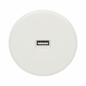 Bezdrôtová zapustená nabíjačka s extra USB portom, biela