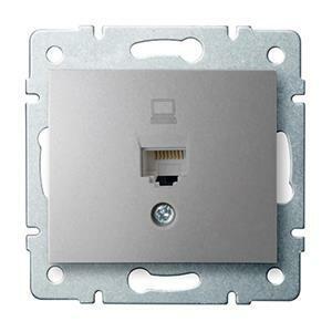DOMO Dátová zásuvka (RJ45Cat 5e Jack) Strieborná"