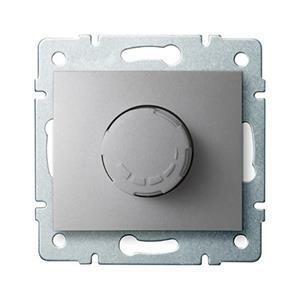 DOMO Otočný stmievač 500W s filtrom Strieborná