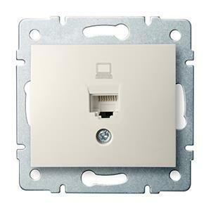 DOMO Dátová zásuvka (RJ45Cat 5e Jack) Krémová"