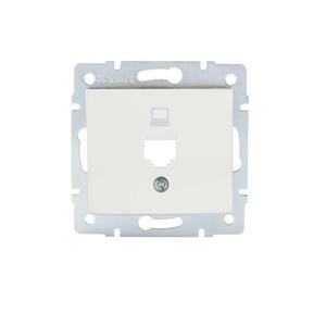 DOMO Adaptér dátové zásuvky 1xRJ45 - biely"