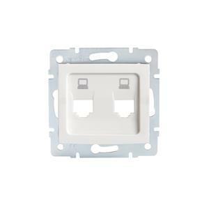 LOGI Adaptér datové zásuvky 2xRJ45 - biely