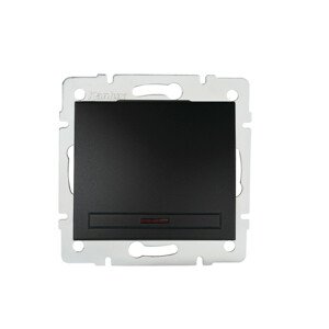 DOMO Zvončekové tlačidlo s LED - čierna matná