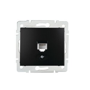 DOMO Dátová zásuvka (RJ45Cat 6 Jack) - čierna matná
