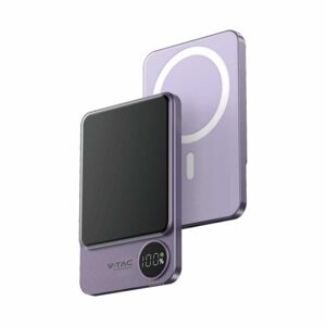 Powerbanka s MAG safe 5 000mAh USB-C/ ružová VT-50005 (V-TAC)