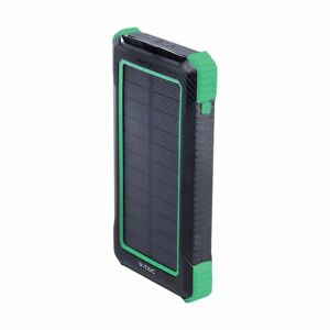 Powerbank so solárom 10 000mAh USB-C s bezdrôtovým nabíjaním VT-11111 (V-TAC)