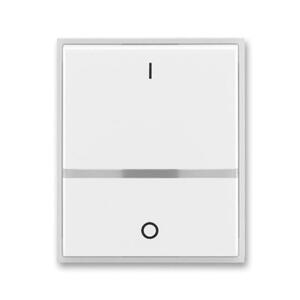 Kryt spínaca/tlacidla 1diel. sign. pikt.0/1 biela/biela ladová Element/Time (ABB)