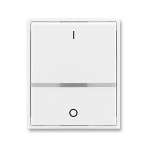 Kryt spínaca/tlacidla 1diel. sign. pikt.0/1 biela/biela Element/Time (ABB)