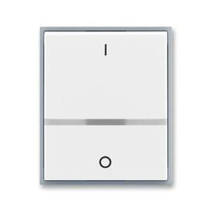 Kryt spínaca/tlacidla 1diel. sign. pikt.0/1 biela/sivá ladová Element (ABB)