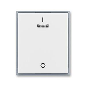 Kryt spínaca/tlacidla 1diel. sign. pikt.0/1 biela/sivá ladová Element (ABB)