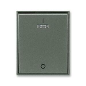 Kryt spínaca/tlacidla 1diel. sign. pikt.0/1 antracit Time/Time Arbo (ABB)