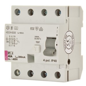 Chránič prúdový EFI-4 4p A 80/0,1A 10kA (ETI)