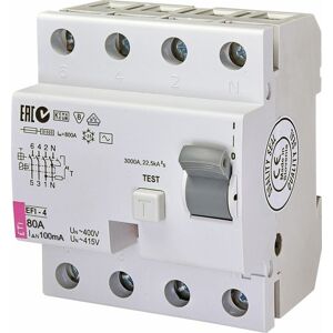 Chránič prúdový EFI-4 4p AC 80/0,1A 10kA (ETI)