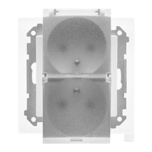 Dvojzásuvka 2P+T/16A/250A (PS) IP44 s krytom (transparent) svetlá sivá SIMON55 (Simon)