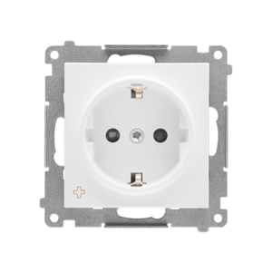 Zásuvka 2P+Z/16A/250V (PS) SCHUKO, clonky antibakteriálna biela SIMON55 (Simon)