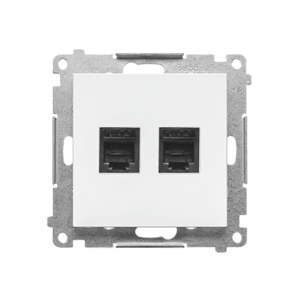 Zásuvka telefónna 2xRJ11 biela matná SIMON55 (Simon)