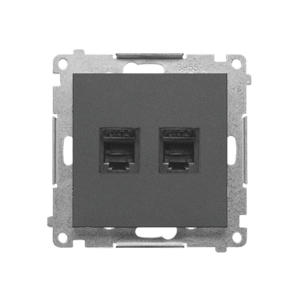 Zásuvka telefónna 2xRJ11 sivá SIMON55 (Simon)