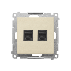 Zásuvka telefónna 2xRJ11 šampanská matná SIMON55 (Simon)