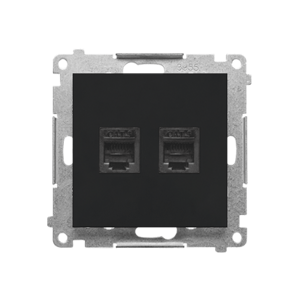 Zásuvka telefónna 2xRJ11 čierna matná SIMON55 (Simon)