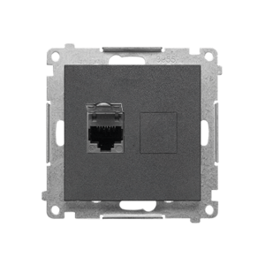 Zásuvka 1xR45 Cat.6 s krytkou portu sivá SIMON55 (Simon)