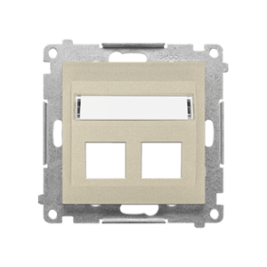 Kryt zásuvky tel/dát. 2xRJ45 šikmá šampanská matná SIMON55 (Simon)