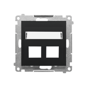 Kryt zásuvky tel/dát. 2xRJ45 šikmá čierna matná SIMON55 (Simon)