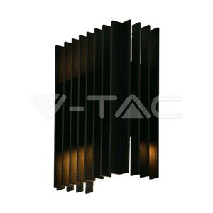 Vonkajšie LED nástenné svietidlo 2x6W 3000K 1250lm IP65 čierne (141x65x200mm) VT-1189 (V-T