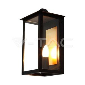 Vonkajšie nástenné svetlo E14 max.30W IP65 (200x168x350mm) čierna VT-1190 (V-TAC)