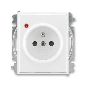 Zásuvka 2P+T/16A/250V prep.ochr. clonky (PS) IP40 biela/biela Element/Time (ABB)
