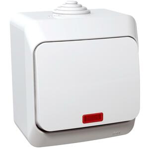 Spínac 1-pólový (1So) 16AX/250V (SS) IP44 biela Cedar Plus (Schneider)