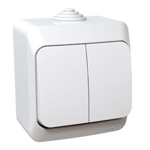 Prepínac sériový (5) 16AX/250V (SS) IP44 biela Cedar Plus (Schneider)