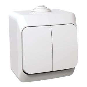 Prepínac sériový (5So) 16AX/250V (SS) IP44 biela Cedar Plus (Schneider)