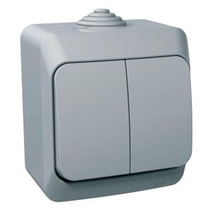 Prepínac sériový (5So) 16AX/250V (SS) IP44 sivá Cedar Plus (Schneider)