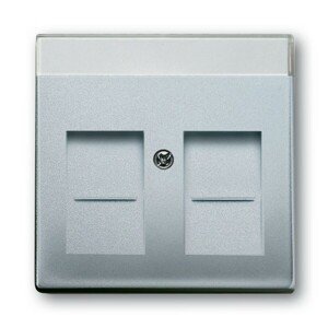 Kryt zásuvky tel/dát. 2xRJ12/RJ45 modul.jack hliník future linear (ABB)