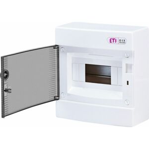 Rozvádzač nástenný bytový 8M IP40 dvierka transp. 236x215x112mm ECT8PT (ETI)