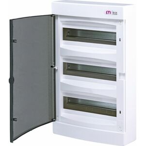 Rozvádzač nástenný bytový 36M IP40 dvierka transp. 482x287x112mm ECT36PT (ETI)