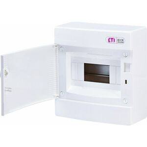 Rozvádzač nástenný bytový 8M IP40 dvierka biela 236x215x112mm ECT8PO (ETI)