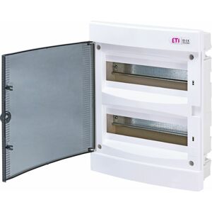 Rozvádzač zapustený bytový 24M IP40 dvierka transp. 336x273x68mm ECM24PT (ETI)