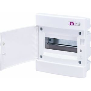 Rozvádzač zapustený bytový 8M IP40 dvierka biela 212x201x68mm ECM8PO (ETI)